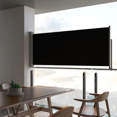 Retractable side awning for patio 100x300 cm black by vidaXL, Umbrellas - Ref: Foro24-45184, Price: 74,91 €, Discount: %