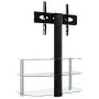 Eck-TV-Möbel mit 3 Ebenen für 32-70 Zoll, schwarz-silberfarben. von , TV-Möbel - Ref: Foro24-358177, Preis: 116,23 €, Rabatt: %