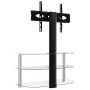 Eck-TV-Möbel mit 3 Ebenen für 32-70 Zoll, schwarz-silberfarben. von , TV-Möbel - Ref: Foro24-358177, Preis: 126,23 €, Rabatt: %