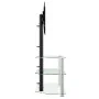 Eck-TV-Möbel mit 3 Ebenen für 32-70 Zoll, schwarz-silberfarben. von , TV-Möbel - Ref: Foro24-358177, Preis: 116,23 €, Rabatt: %