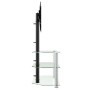 Eck-TV-Möbel mit 3 Ebenen für 32-70 Zoll, schwarz-silberfarben. von , TV-Möbel - Ref: Foro24-358177, Preis: 126,23 €, Rabatt: %
