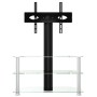 Eck-TV-Möbel mit 3 Ebenen für 32-70 Zoll, schwarz-silberfarben. von , TV-Möbel - Ref: Foro24-358177, Preis: 126,23 €, Rabatt: %
