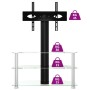 Eck-TV-Möbel mit 3 Ebenen für 32-70 Zoll, schwarz-silberfarben. von , TV-Möbel - Ref: Foro24-358177, Preis: 126,23 €, Rabatt: %