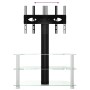 Eck-TV-Möbel mit 3 Ebenen für 32-70 Zoll, schwarz-silberfarben. von , TV-Möbel - Ref: Foro24-358177, Preis: 126,23 €, Rabatt: %