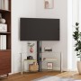 Eck-TV-Möbel mit 3 Ebenen für 32-70 Zoll, schwarz-silberfarben. von , TV-Möbel - Ref: Foro24-358180, Preis: 112,41 €, Rabatt: %