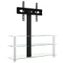 Eck-TV-Möbel mit 3 Ebenen für 32-70 Zoll, schwarz-silberfarben. von , TV-Möbel - Ref: Foro24-358180, Preis: 112,41 €, Rabatt: %