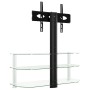 Eck-TV-Möbel mit 3 Ebenen für 32-70 Zoll, schwarz-silberfarben. von , TV-Möbel - Ref: Foro24-358180, Preis: 112,41 €, Rabatt: %