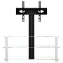 Mueble TV esquina 3 niveles para 32-70 pulgadas negro plateado de , Muebles TV - Ref: Foro24-358180, Precio: 110,61 €, Descue...