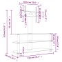 Eck-TV-Möbel mit 3 Ebenen für 32-70 Zoll, schwarz-silberfarben. von , TV-Möbel - Ref: Foro24-358180, Preis: 112,41 €, Rabatt: %