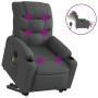 Sillón de masaje eléctrico reclinable elevable tela gris oscuro by , Armchairs - Ref: Foro24-3206673, Price: 388,77 €, Discou...