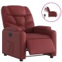 Sillón reclinable eléctrico de cuero sintético rojo tinto by , Armchairs - Ref: Foro24-3204648, Price: 278,01 €, Discount: %