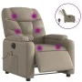 Elektrischer Massage-Fernsehsessel aus synthetischem Capuccino-Leder. von , Sessel - Ref: Foro24-3204657, Preis: 287,51 €, Ra...