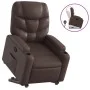 Sillón reclinable elevable cuero sintético marrón de , Sillones - Ref: Foro24-3204660, Precio: 288,68 €, Descuento: %