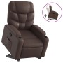 Sillón reclinable elevable cuero sintético marrón by , Armchairs - Ref: Foro24-3204660, Price: 270,01 €, Discount: %