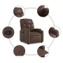 Sillón reclinable elevable cuero sintético marrón de , Sillones - Ref: Foro24-3204660, Precio: 288,68 €, Descuento: %