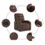 Sillón reclinable elevable cuero sintético marrón by , Armchairs - Ref: Foro24-3204660, Price: 270,01 €, Discount: %