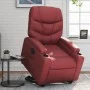 Sillón reclinable elevable cuero artificial rojo tinto de , Sillones - Ref: Foro24-3204662, Precio: 314,61 €, Descuento: %