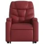 Sillón reclinable elevable cuero artificial rojo tinto de , Sillones - Ref: Foro24-3204662, Precio: 314,61 €, Descuento: %