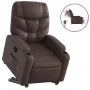 Sillón reclinable elevable eléctrico de cuero sintético marrón de , Sillones - Ref: Foro24-3204674, Precio: 339,48 €, Descuen...
