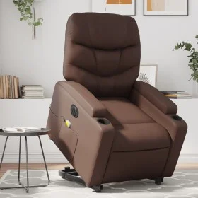 Sillón de masaje elevable eléctrico cuero sintético marrón by , Armchairs - Ref: Foro24-3204681, Price: 353,82 €, Discount: %