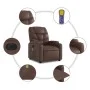 Elektrischer Aufsteh-Massagesessel aus braunem Kunstleder von , Sessel - Ref: Foro24-3204681, Preis: 353,82 €, Rabatt: %