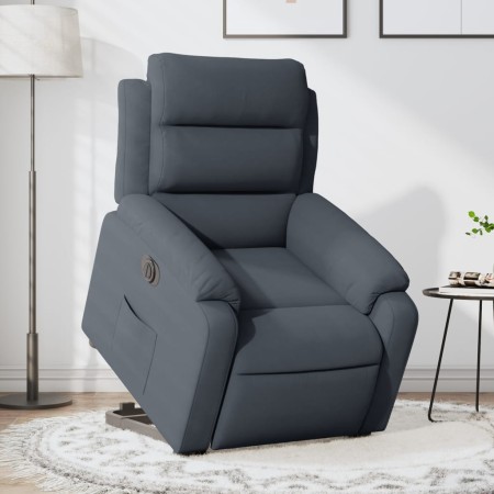 Sillón eléctrico reclinable elevable de terciopelo gris oscuro by , Armchairs - Ref: Foro24-3205115, Price: 338,64 €, Discoun...