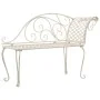 Banco tumbona de jardín de acero blanco envejecido 128 cm de vidaXL, Bancos de jardín - Ref: Foro24-45431, Precio: 144,47 €, ...