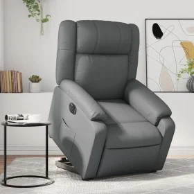 Elektrischer Aufsteh-Massagesessel aus grauem Kunstleder von , Sessel - Ref: Foro24-3205174, Preis: 402,58 €, Rabatt: %