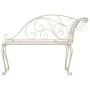 Banco tumbona de jardín de acero blanco envejecido 128 cm de vidaXL, Bancos de jardín - Ref: Foro24-45431, Precio: 144,47 €, ...