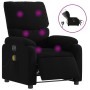 Sillón reclinable de masaje eléctrico tela negro de , Sillones - Ref: Foro24-3204814, Precio: 243,91 €, Descuento: %