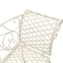 Banco tumbona de jardín de acero blanco envejecido 128 cm de vidaXL, Bancos de jardín - Ref: Foro24-45431, Precio: 144,47 €, ...