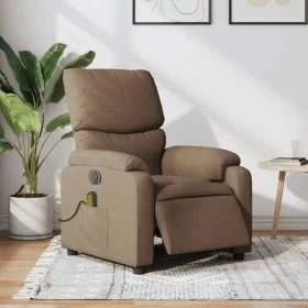 Sillón reclinable de masaje eléctrico tela marrón by , Armchairs - Ref: Foro24-3204816, Price: 284,73 €, Discount: %