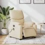 Sillón reclinable de masaje eléctrico tela color crema by , Armchairs - Ref: Foro24-3204821, Price: 288,31 €, Discount: %