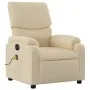 Sillón reclinable de masaje eléctrico tela color crema by , Armchairs - Ref: Foro24-3204821, Price: 288,31 €, Discount: %