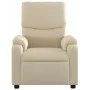 Sillón reclinable de masaje eléctrico tela color crema by , Armchairs - Ref: Foro24-3204821, Price: 288,31 €, Discount: %