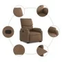 Sillón reclinable elevable de tela marrón by , Armchairs - Ref: Foro24-3204828, Price: 282,41 €, Discount: %