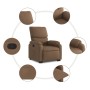 Sillón reclinable elevable de tela marrón by , Armchairs - Ref: Foro24-3204828, Price: 266,27 €, Discount: %