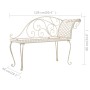 Gartenliegebank aus gealtertem weißem Stahl, 128 cm von vidaXL, Gartenbänke - Ref: Foro24-45431, Preis: 144,03 €, Rabatt: %