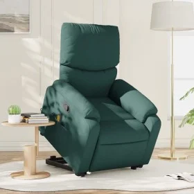 Silla de masaje reclinable de pie de tela verde oscura by , Armchairs - Ref: Foro24-3204842, Price: 275,11 €, Discount: %