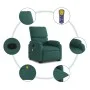 Silla de masaje reclinable de pie de tela verde oscura de , Sillones - Ref: Foro24-3204842, Precio: 275,11 €, Descuento: %