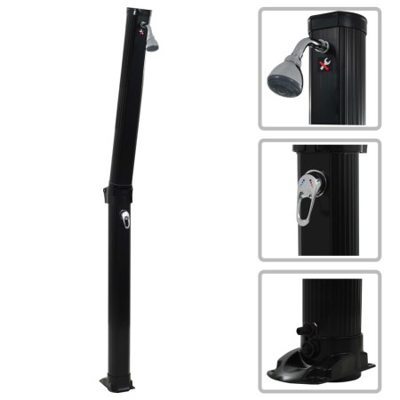 Ducha solar plegable negra 214 cm 23 L de vidaXL, Accesorios para piscinas y spa - Ref: Foro24-91719, Precio: 194,89 €, Descu...