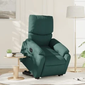 Sillón eléctrico reclinable elevable de tela verde oscuro by , Armchairs - Ref: Foro24-3204854, Price: 324,06 €, Discount: %