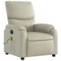 Sillón de masaje reclinable eléctrico cuero sintético crema de , Sillones - Ref: Foro24-3204880, Precio: 280,71 €, Descuento: %