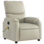 Sillón de masaje reclinable eléctrico cuero sintético crema by , Armchairs - Ref: Foro24-3204880, Price: 288,57 €, Discount: %