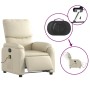 Sillón de masaje reclinable eléctrico cuero sintético crema by , Armchairs - Ref: Foro24-3204880, Price: 288,57 €, Discount: %