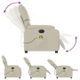 Sillón de masaje reclinable eléctrico cuero sintético crema by , Armchairs - Ref: Foro24-3204880, Price: 288,57 €, Discount: %