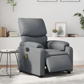 Elektrischer verstellbarer Massagestuhl aus grauem Kunstleder. von , Sessel - Ref: Foro24-3204882, Preis: 267,56 €, Rabatt: %