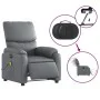 Sillón de masaje reclinable eléctrico cuero sintético gris de , Sillones - Ref: Foro24-3204882, Precio: 267,56 €, Descuento: %