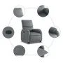Sillón reclinable elevable cuero artificial gris by , Armchairs - Ref: Foro24-3204889, Price: 326,62 €, Discount: %