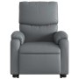 Sillón reclinable elevable cuero artificial gris by , Armchairs - Ref: Foro24-3204889, Price: 308,44 €, Discount: %